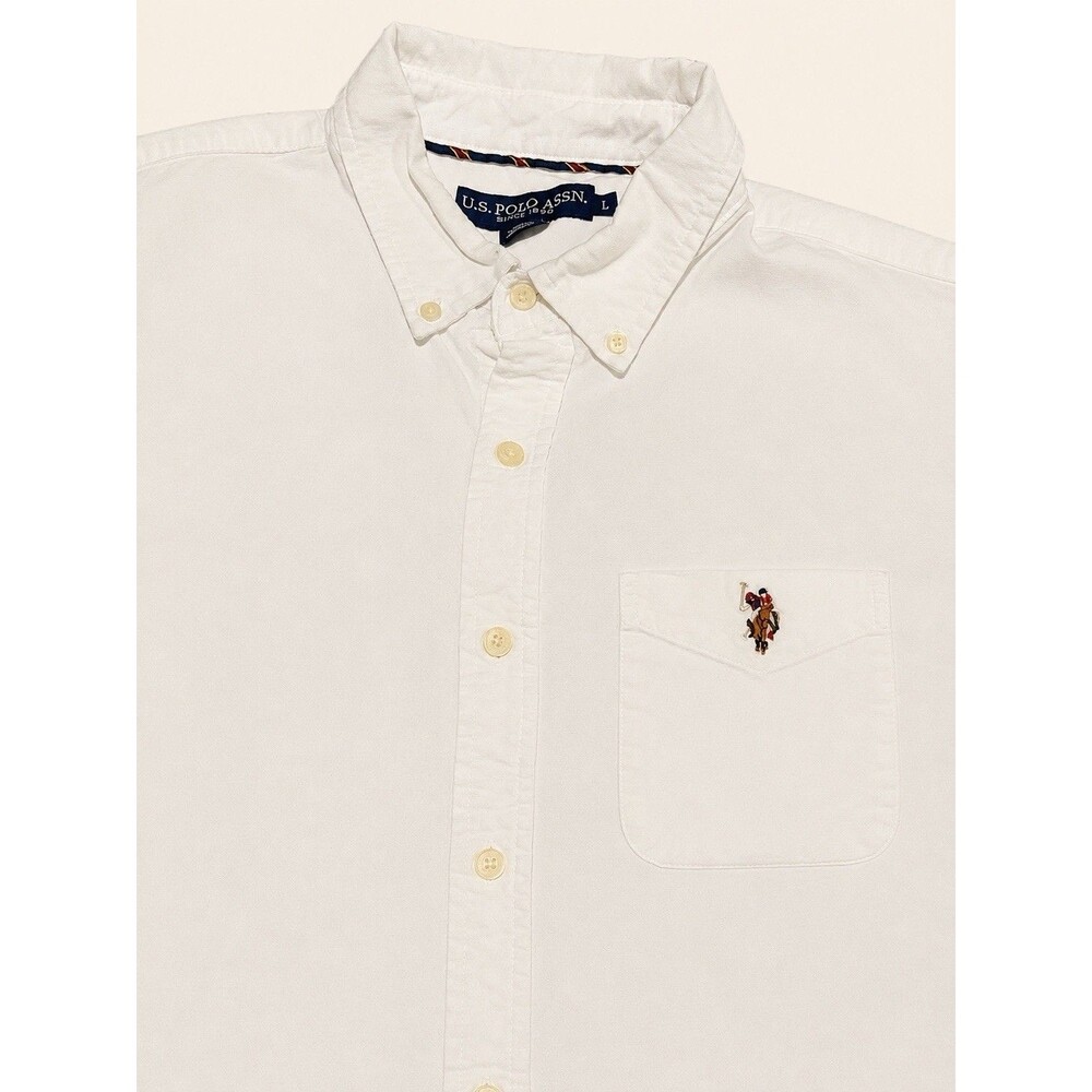 U.S. Polo Assn. Men’s White Button-Down Shirt – Size L